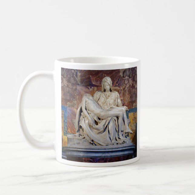 The Pieta by Michelangelo Coffee Mug (Left)