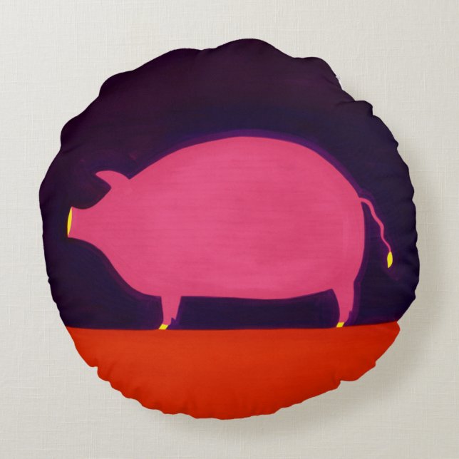 The Pig 1998 Round Pillow (Back)