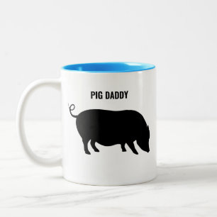 The Pig Daddy Mug.  Two-Tone Coffee Mug