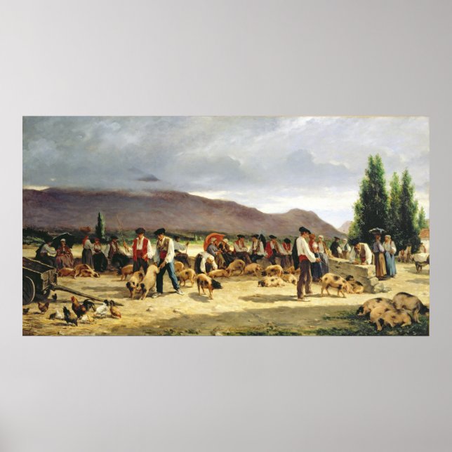 The Pig Market, 1875 Poster (Front)