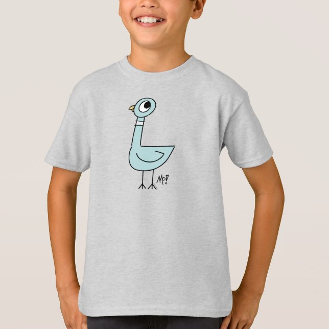 The Pigeon Classic Kids Ash T-Shirt (Front)