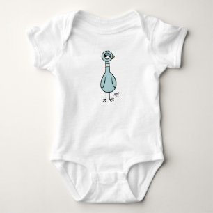 The Pigeon Side Eye Baby White Bodysuit