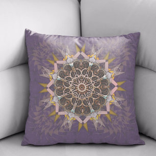 The pillared thread tie-in purpura refraction throw pillow