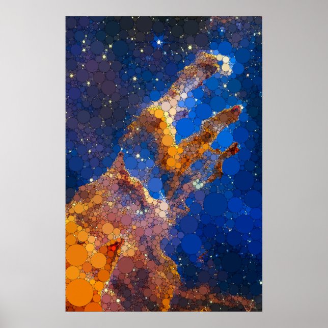 The Pillars of Creation, in the Eagle Nebula Poster (Front)