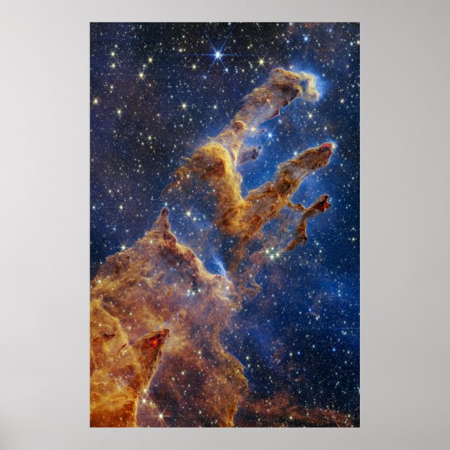 The Pillars of Creation | NIRCam | JWST Poster (Front)