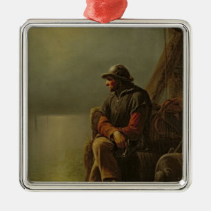 The Pilot Keeps Watch, 1851 Metal Ornament