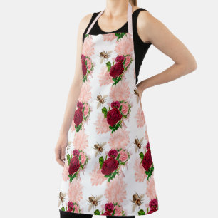 The Pink and Gold Bee Series Design 13  Apron