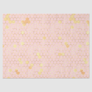 The Pink and Gold Bee Series Design 3 Tissue Paper