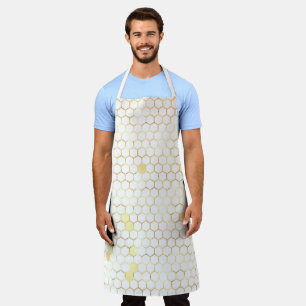 The Pink and Gold Bee Series Design 6  Apron
