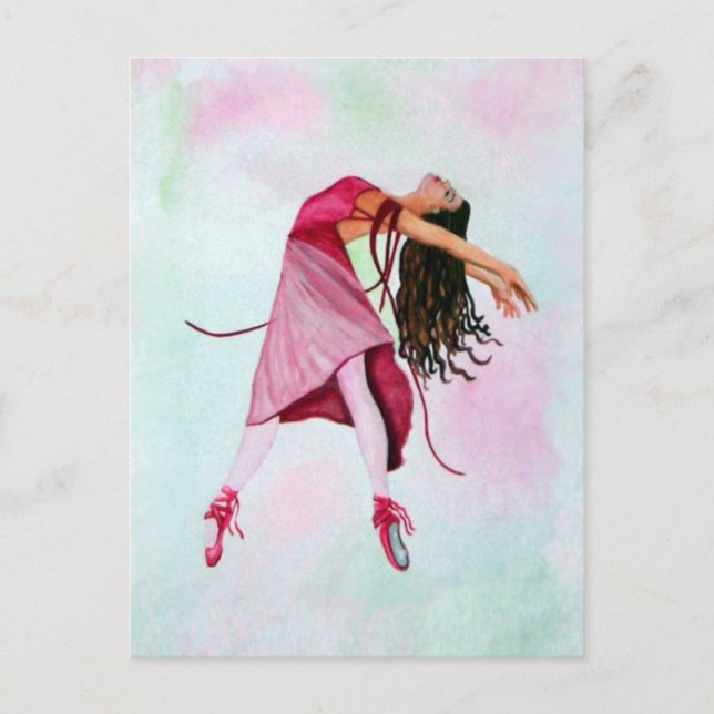 The Pink Ballerina Postcard (Front)