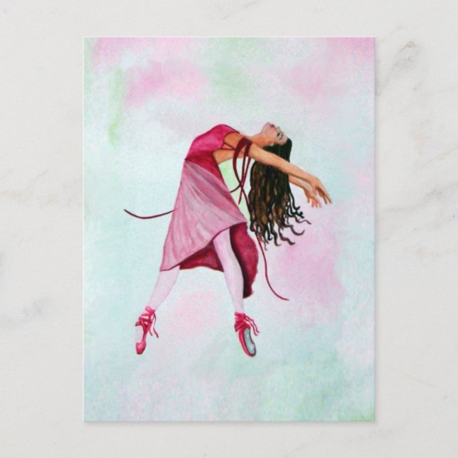 The Pink Ballerina Postcard (Front)