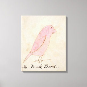 The Pink Bird, from 'Sixteen Drawings of Comic Bir Canvas Print