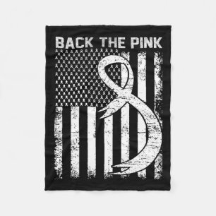 The Pink Breast Cancer Awareness Flag Toddler Wome Fleece Blanket