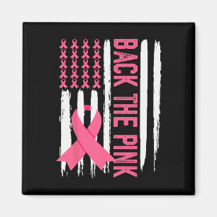 The Pink Breast Cancer Awareness Flag Toddler Wome Magnet