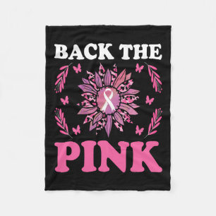 The Pink Breast Cancer Awareness Sunflower Women M Fleece Blanket
