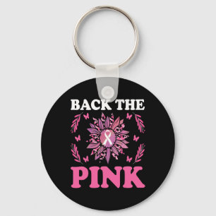 The Pink Breast Cancer Awareness Sunflower Women M Keychain