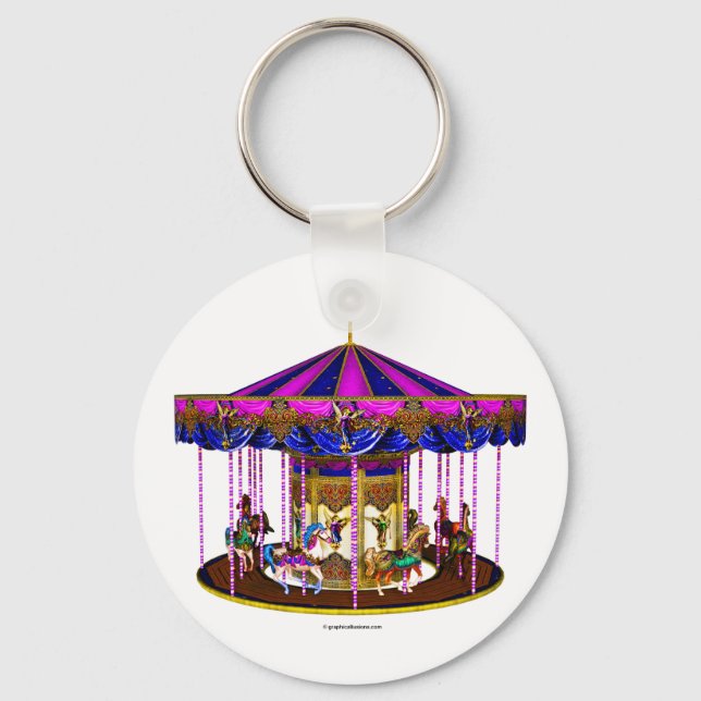 The Pink Carousel Keychain (Front)