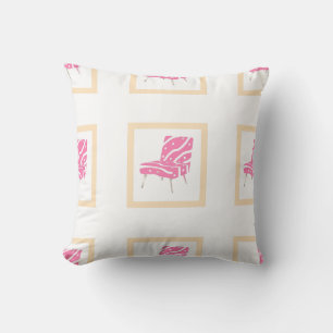 The Pink Chair  Throw Pillow