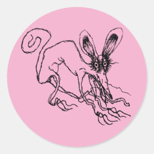 the pink classic round sticker