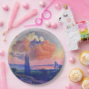 The Pink Cloud by Henri-Edmond Cross Paper Plate