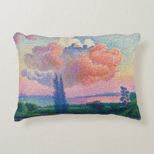 The Pink Cloud, painting by Henri-Edmond Cross Accent Pillow