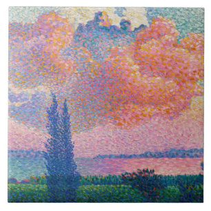 The Pink Cloud, painting by Henri-Edmond Cross Tile