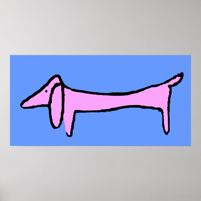 The Pink Dachshund Poster (Front)