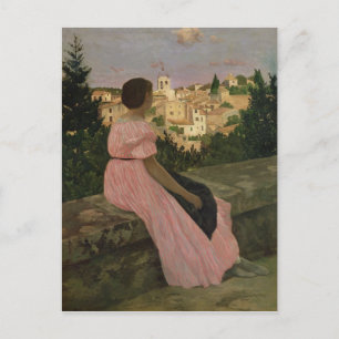 The Pink Dress, or View of Castelnau-le-Lez Postcard