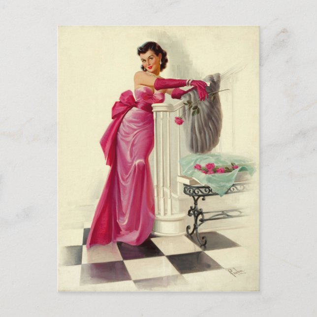 The Pink Dress Postcard (Front)