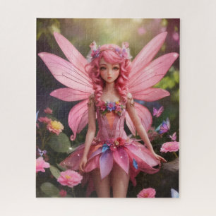 The Pink Fairy Fantasy Digital Art Jigsaw Puzzle