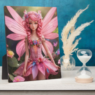 The Pink Fairy   Fantasy Digital Art Tabletop Plaque