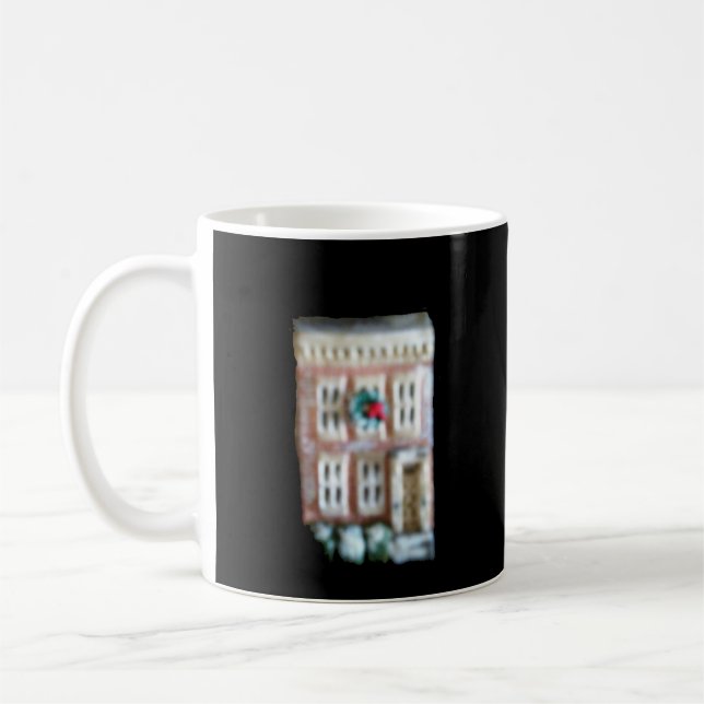 THE PINK HOUSE/CHRISTMAS HOUSE  COFFEE MUG (Left)