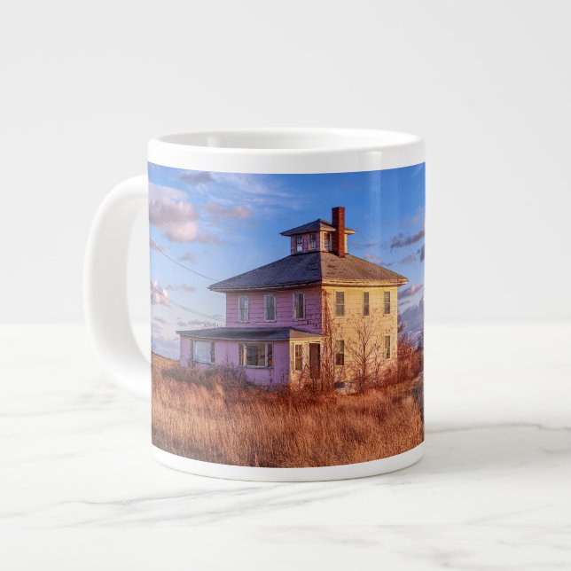 The Pink House | Newbury Mass Large Coffee Mug (Front Left)