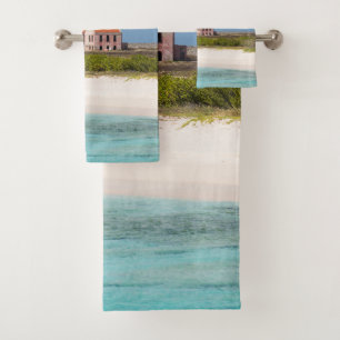 The Pink Lighthouse of Klein Curacao 1 Bath Towel Set