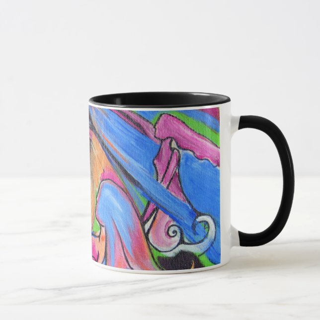 The Pink Moon Lovelies Ringer Coffee Mug (Right)