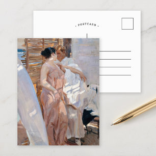 The Pink Robe, After the Bath Joaquín Sorolla Postcard