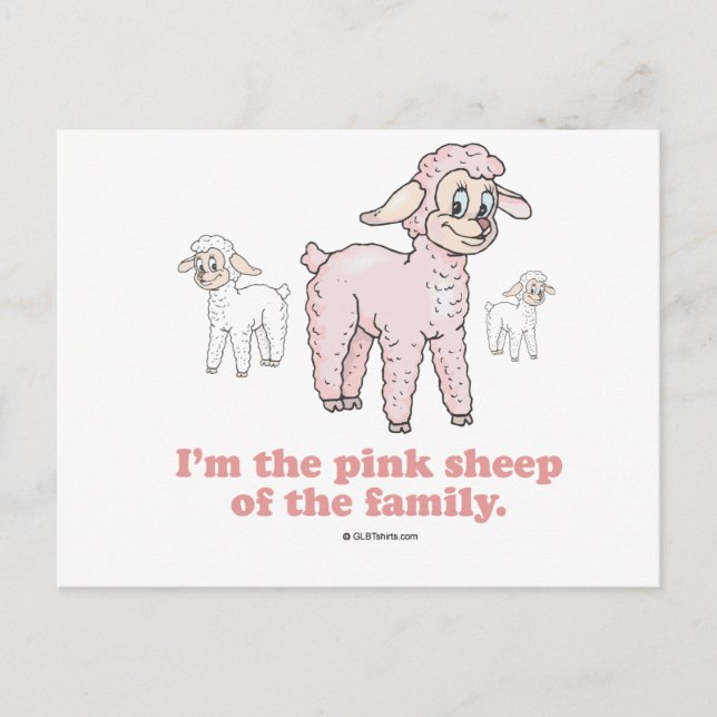 THE PINK SHEEP POSTCARD (Front)