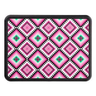 The Pink Square in Seamless Pattern Trailer Hitch Cover