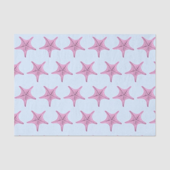The Pink Starfish Nautical Tissue Paper (Front)