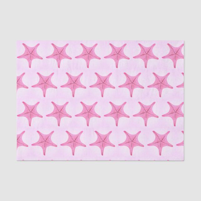 The Pink Starfish Nautical Tissue Paper (Front)