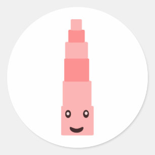 The Pink tower Montessori Classic Round Sticker