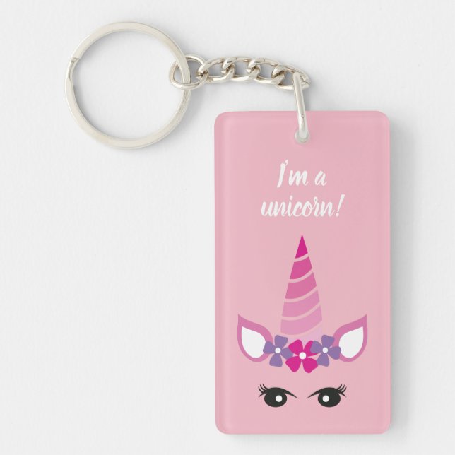 The Pink Unicorn Keychain (Front)