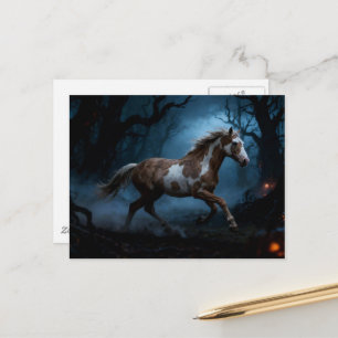 The Pinto Mustang in the Haunted Forest Postcard
