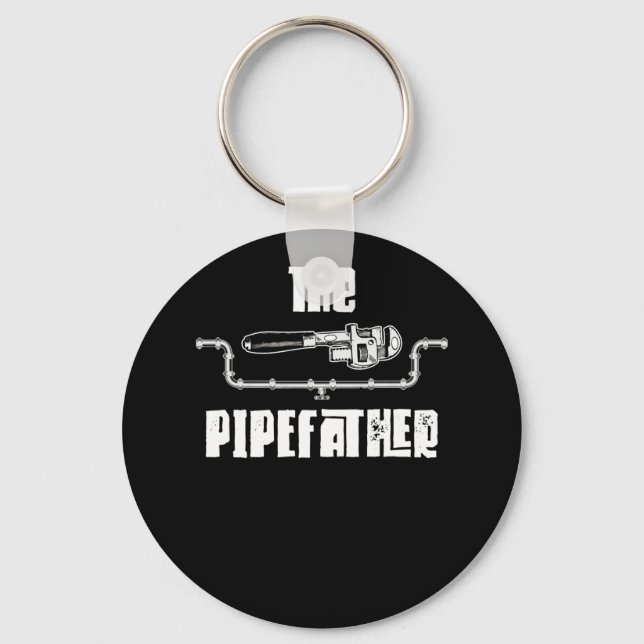 The Pipefather - Funny Plumber Plumbing Keychain (Front)