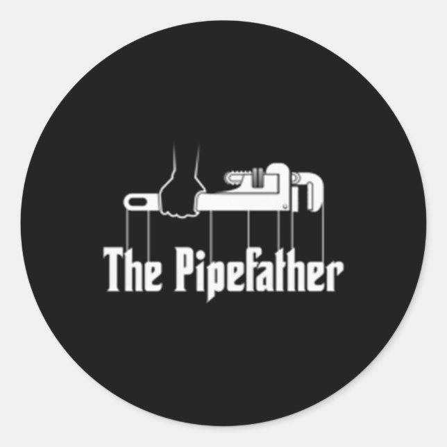The Pipefather Plumber Plumbing Classic Round Sticker (Front)