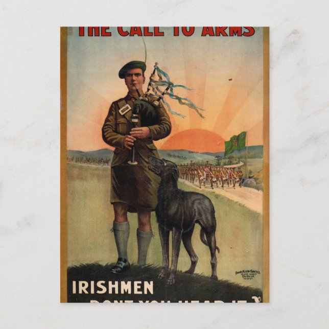 The pipes are calling 1916_Propaganda Poster Postcard (Front)