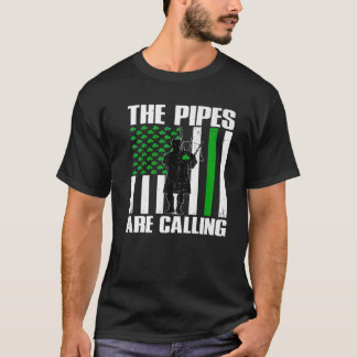 The Pipes Are Calling St Patricks Day Irish Bagpip T-Shirt