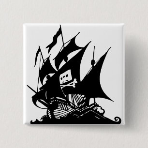 The Pirate Bay 2 Inch Square Button