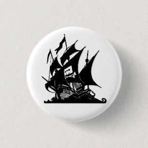 The Pirate Bay Logo Ship 1 Inch Round Button