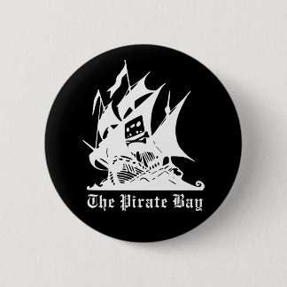 the pirate bay pirate ship logo 2 inch round button